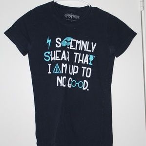 Blue harry potter fan shirt